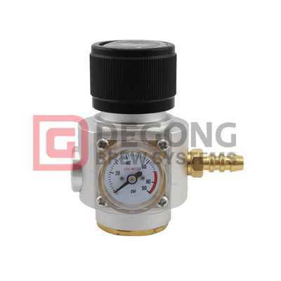 Home Brew Accurate 0-90 PSI Gauge Beer Co2 Regulator 3/8" Threaded For 16g Aluminum Alloy Gas Cylinders