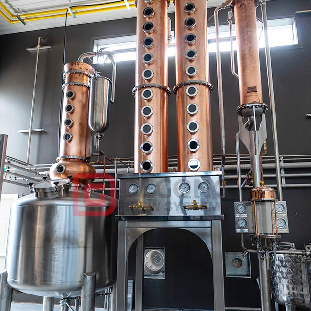 500L Turnkey Distillery Electric Heating Spirits Alcohol Copper Distillation Equipment