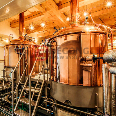 15BBL Red Copper Small Brewery System | DEGONG Craft Beer Equipment