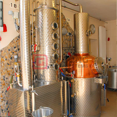500L Stainless Steel Column Copper Distillation Equipment Whiskey Vodka Distiller