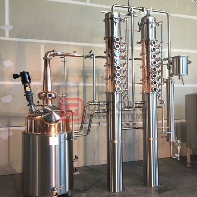 300L 500L Gin Distillation Equipment Copper Spirit Alcohol Distiller Micro Distillery for Sale 